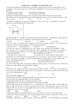 40 bài trắc nghiệm chương 1 và 2 lớp 12 nâng cao