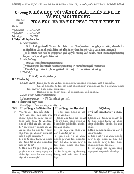 Bài giảng Bài 43: Hóa học và vấn đề phát triển kinh tế (tiếp theo)