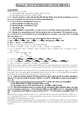 Bài giảng Chương 8: Dẫn xuất halogen. Ancol-Phenol (tiếp)