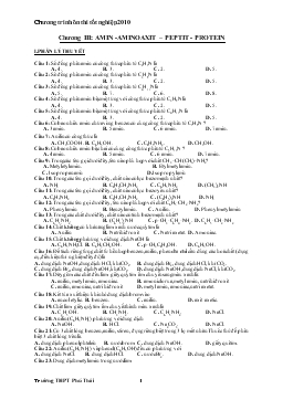 Bài giảng Chương III: Amin -Aminoaxit – peptit - protein (tiếp)