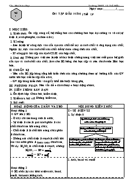 Bài giảng Ôn tập đầu năm hóa 12 (tiết 32)