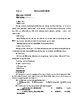 Bài giảng Tiết 1, 2: Ôn tập đầu năm hóa 12  (tiếp)