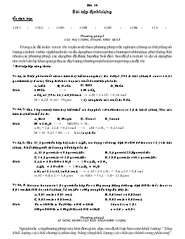 Bài giảng Tiết 10: Bài tập định lượng