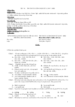 Bài giảng Tiết 36: Thi chất lượng học kì I ( 2007-2008)