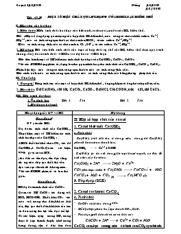 Bài giảng Tiết 49, 50: Một số hợp chất quan trọng của kim loại kiềm thổ