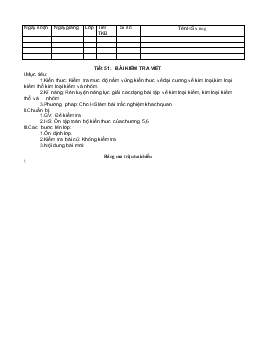 Bài giảng Tiết 51: Bài kiểm tra viết