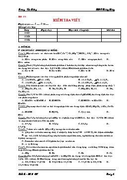 Bài giảng Tiết 51: Kiểm tra viết (tiếp theo)