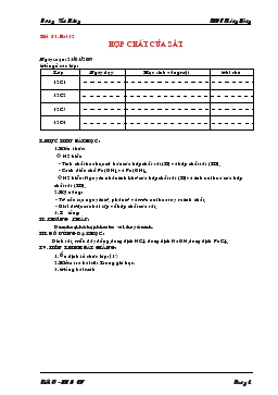 Bài giảng Tiết 53 - Bài 32: Hợp chất của sắt (tiết 1)