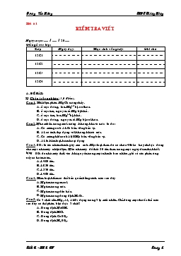 Bài giảng Tiết 61: Kiểm tra viết