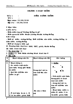 Bài giảng Tuần 1 : Điểm. Đường thẳng