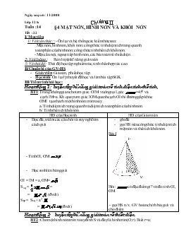 Bài giảng Tuần :14 - Bài 4: Mặt nón, hình nón và khối nón