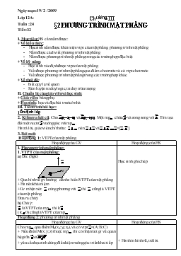 Bài giảng Tuần :24 - Bài 2: Phương trình mặt phẳng