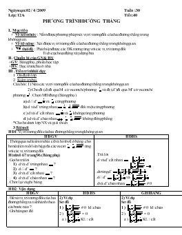 Bài giảng Tuần 30 - Tiết 40: Phương trình đường thẳng