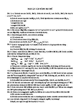 Bài tập cân bằng dị thể (tiếp)