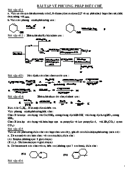 Bài tập về phương pháp điều chế