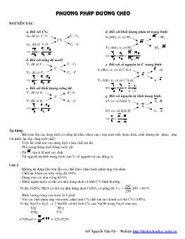 Chuyên đề Phương pháp đường chéo (tiếp)