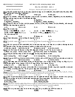 Đề 038 thi tuyển sinh đại học 2010 môn thi: hoá học – khối a