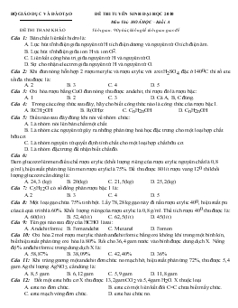 Đề 042 thi tuyển sinh đại học 2010 môn thi: hoá học – khối a