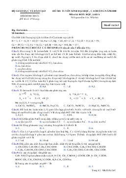 Đề 05 thi tuyển sinh đại học, cao đẳng năm 2008 môn thi: hoá học, khối a