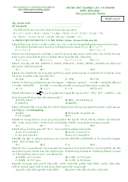 Đề 1 thi thử đại học lần 1 năm 2010 môn: hóa học thời gian làm bài: 90 phút