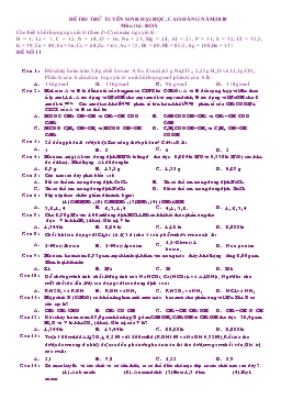 Đề 11 thi thử tuyển sinh đại học, cao đẳng năm 2010 môn thi : hoá