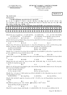 Đề 2 thi thử đại học, cao đẳng năm 2009 môn thi: hoá học ( khối 12) thời gian làm bài: 90 phút