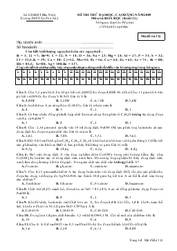 Đề 3 thi thử đại học, cao đẳng năm 2009 môn thi: hoá học ( khối 12) thời gian làm bài: 90 phút