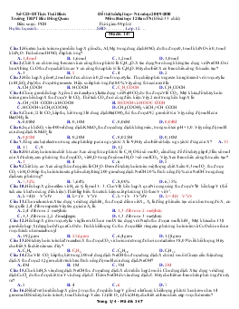 Đề 33 thi thử đại học - Năm học 2009-2010 Môn: Hoá học 12
