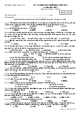 Đề 4 thi học kì 2 năm học 2009-2010 môn hoá hoc lớp 12 thời gian làm bài: 45 phút