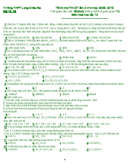 Đề 4 thi thử đại học cao đẳng lần 2 năm học 2009- 2010 thời gian làm bài: 90phút (không kể thời gian giao đề) môn hoá học lớp 12