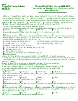 Đề 43 thi thử đại học cao đẳng lần 2 năm học 2009- 2010 thời gian làm bài: 90phút (không kể thời gian giao đề) môn hoá học lớp 12