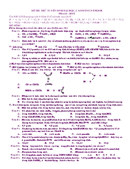 Đề 5 thi thử tuyển sinh đại học, cao đẳng năm 2010 môn thi : hoá