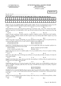 Đề 7 thi thử đại học, cao đẳng năm 2009 môn thi: hoá học thời gian làm bài: 90 phút