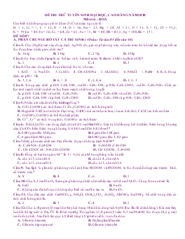 Đề 7 thi thử tuyển sinh đại học, cao đẳng năm 2010 môn thi : hoá