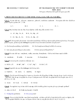 Đề tham khảo thi tốt nghiệp năm 2010 môn: hoá thời gian: 60 phút