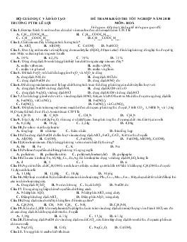 Đề tham khảo thi tốt nghiệp năm 2010 môn: hoá thời gian: 60 phút