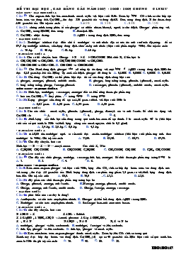 Đề thi đại học , cao đẳng các năm 2007 - 2008 - 2009 chương gluxit năm 2007 đại học khối a