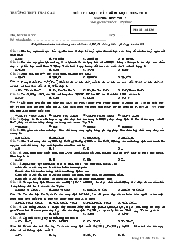Đề thi học kì 2 năm học 2009-2010 môn hoá hoc lớp 12 thời gian làm bài: 45 phút