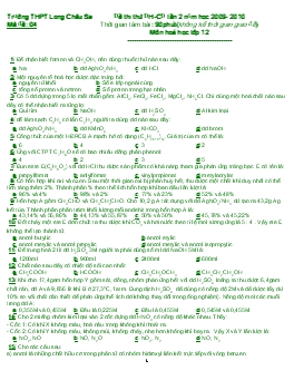 Đề thi thử đại học cao đẳng lần 2 năm học 2009- 2010 thời gian làm bài: 90phút (không kể thời gian giao đề) môn hoá học lớp 12 -----------------------------------------------