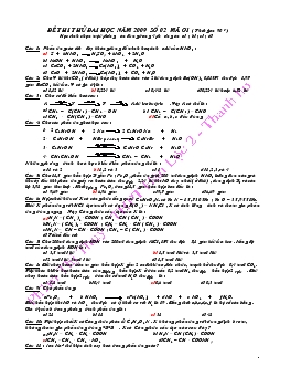 Đề thi thử đai học năm 2009 số 02 mã o1