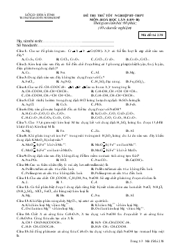 Đề thi thử tốt nghiệp bt-Thpt môn:hoá học lần 4 thời gian làm bài: 60 phút