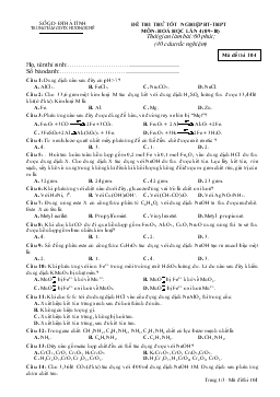 Đề thi thử tốt nghiệp bt-Thpt môn:hoá học lần 4  thời gian làm bài: 60 phút