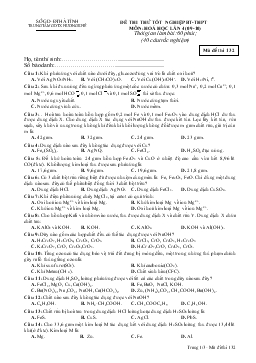 Đề thi thử tốt nghiệp bt-Thpt môn:hoá học lần 4 thời gian làm bài: 60 phút