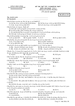 Đề thi thử tốt nghiệp bt-Thpt môn:hoá học lần 5 thời gian làm bài: 60 phút