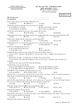 Đề thi thử tốt nghiệp bt-Thpt môn:hoá học lần 5 thời gian làm bài: 60 phút