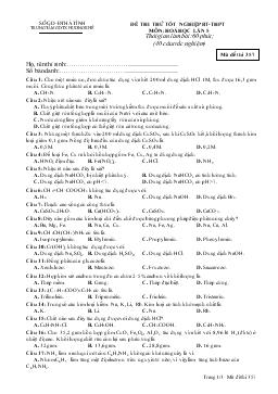 Đề thi thử tốt nghiệp bt-Thpt môn:hoá học lần 5 thời gian làm bài: 60 phút