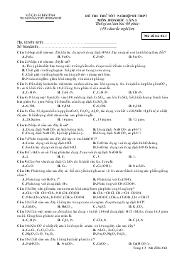 Đề thi thử tốt nghiệp bt-Thpt môn:hoá hoc lần.5 thời gian làm bài: 60 phút