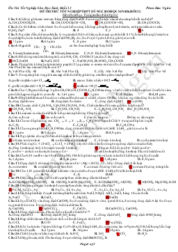 Đề thi thử tốt nghiệp thpt dùng cho học sinh khối 12