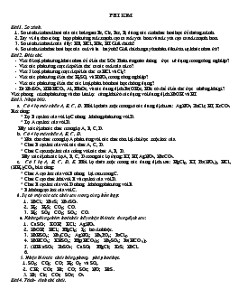 Giáo trình Bài tập về Phi kim (tiếp theo)