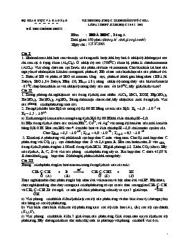 Kì thi chọn học sinh giỏi quốc gia lớp 12 năm học 2002-2003 môn thi: hoá học , bảng a thời gian: 180 phút